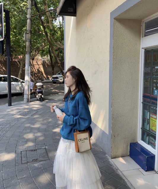 Women's White Tiered Tulle Maxi Skirt - Elegant A-Line Mesh Long Skirt
