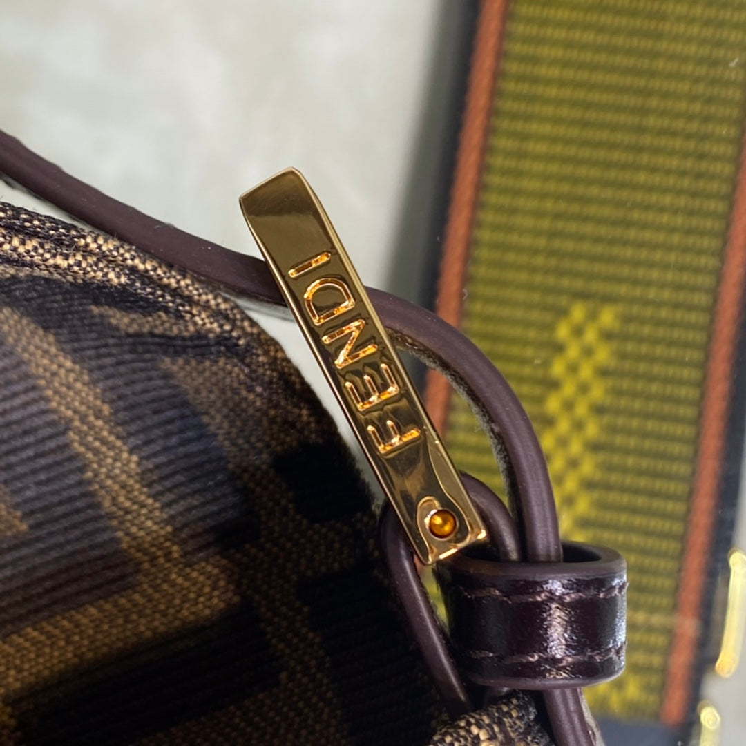 Fendi Vintage Zucca Canvas Baguette Shoulder Bag - Brown Monogram