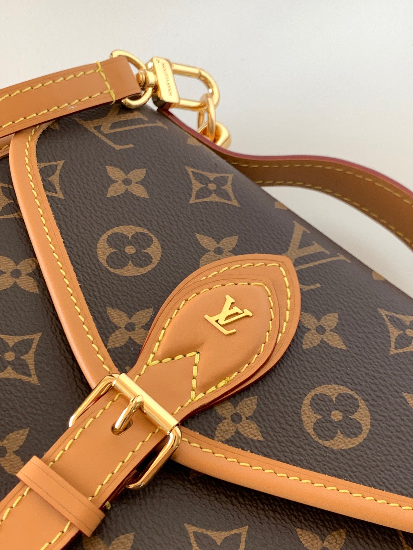 Louis Vuitton Classic Brown Monogram Top Handle Crossbody Satchel Handbag