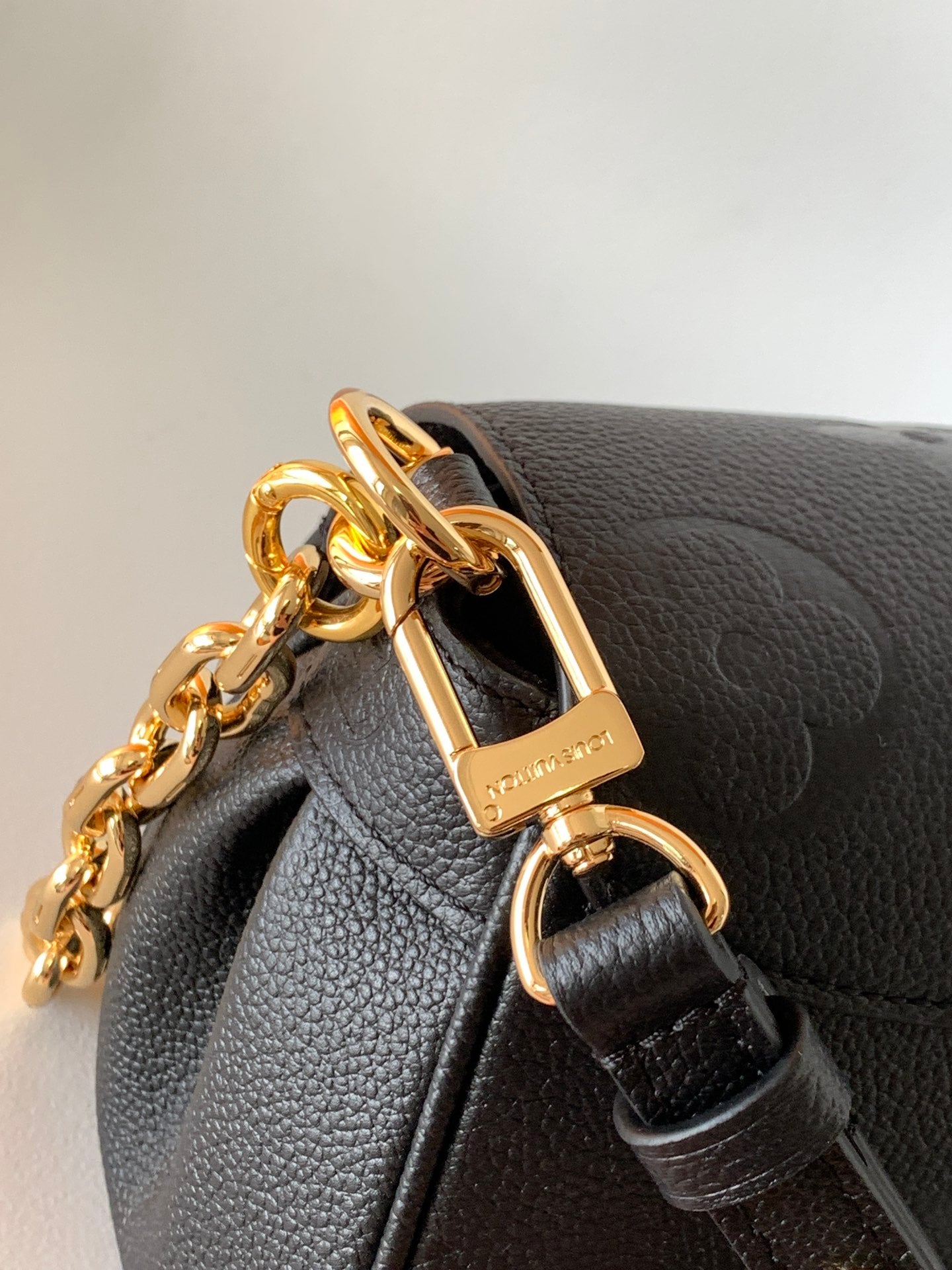 Louis Vuitton Diane Monogram Empreinte Leather Shoulder Bag - Black