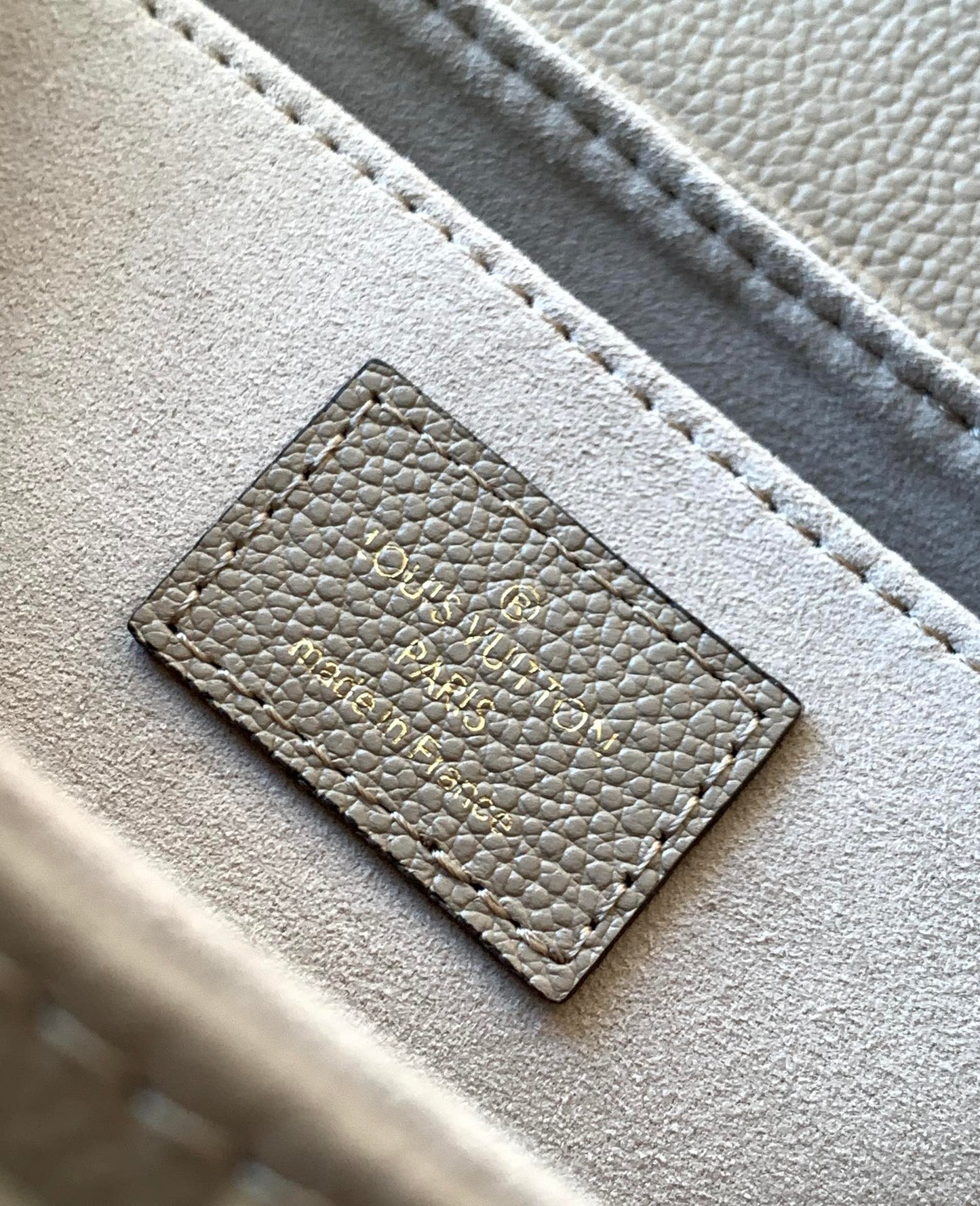 Louis Vuitton Taupe Monogram Leather Baguette Shoulder Bag with Gold Chain