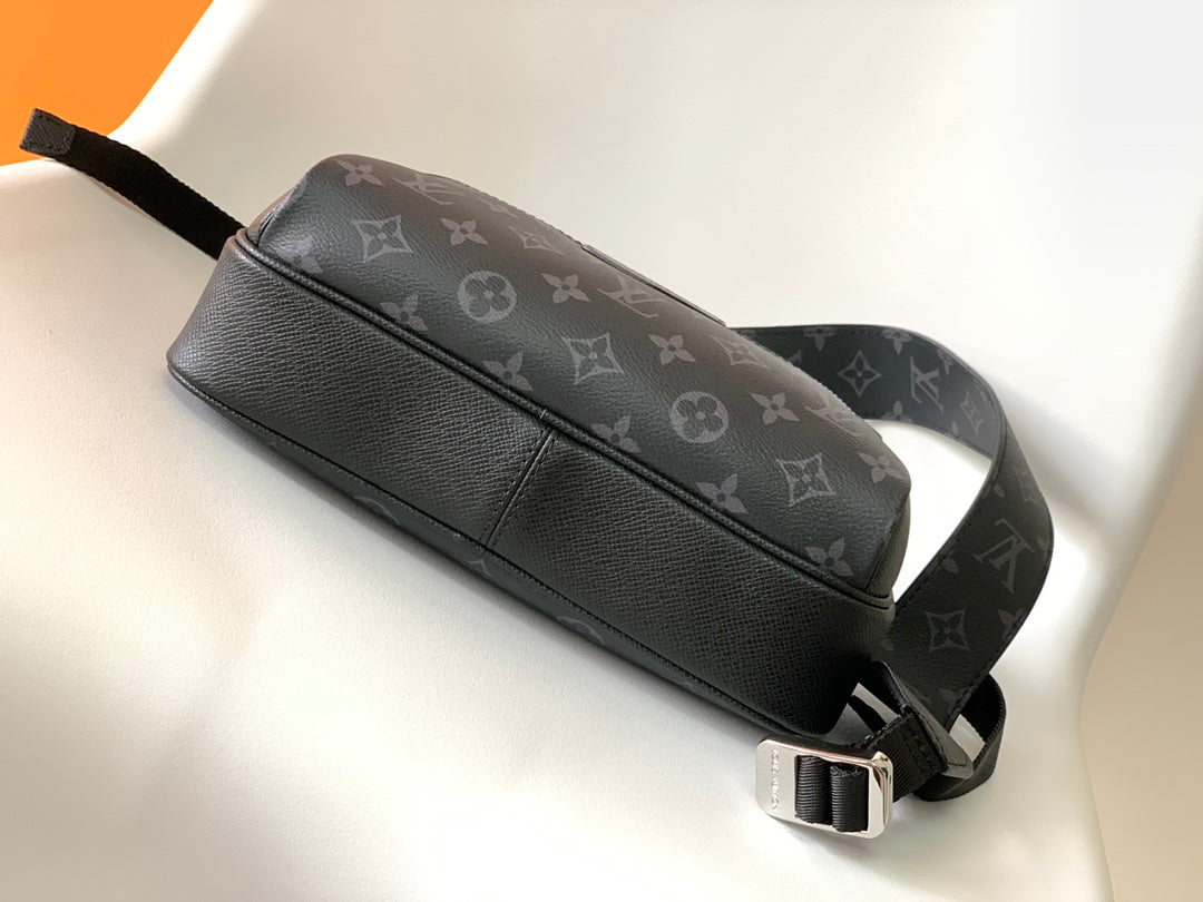 Louis Vuitton Outdoor Messenger Bag - Monogram Eclipse Canvas &amp; Black Taiga Leather