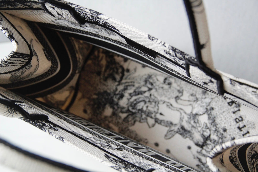 Dior Vintage Celestial Constellation Print Canvas Tote Handbag