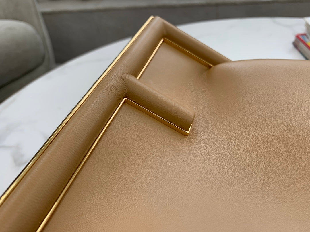 Fendi First Medium Tan Nappa Leather Clutch Bag
