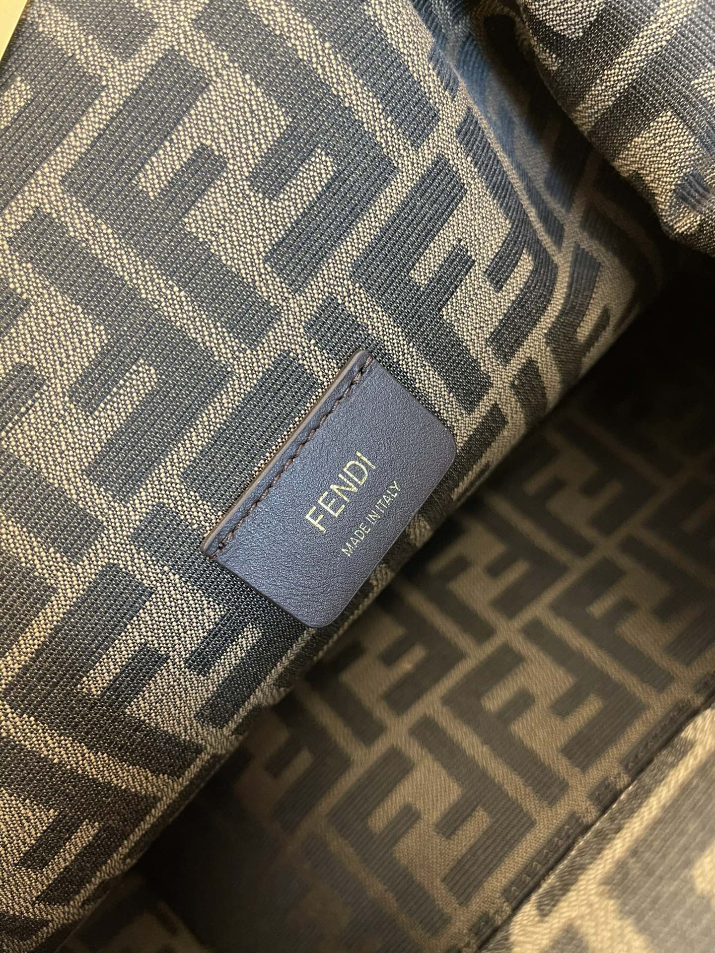Fendi First Small Brown Leather Clutch with Gold-Tone F Clasp