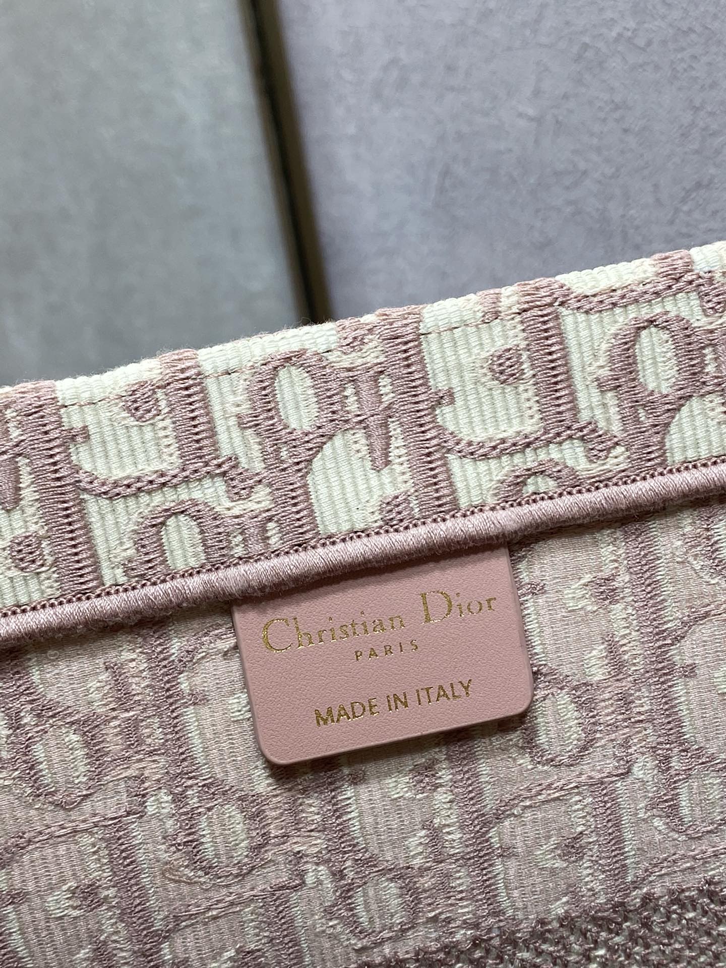 Christian Dior Medium Book Tote - Pink Dior Oblique Embroidery