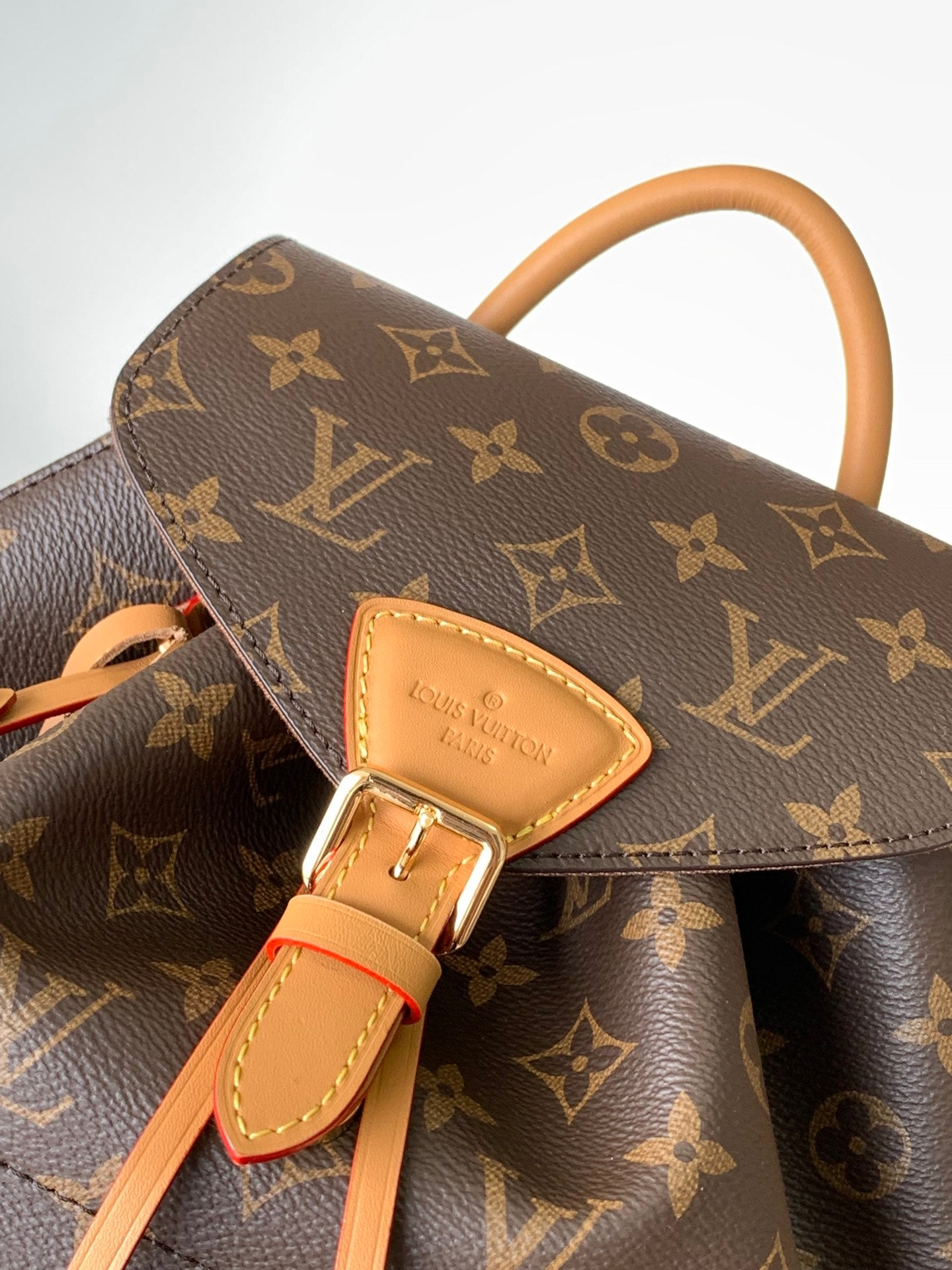Louis Vuitton Classic Brown Monogram Mini Backpack with Leather Trim