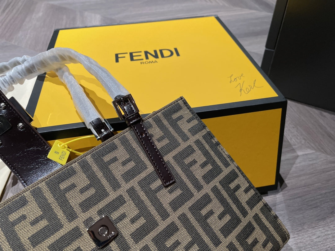 Fendi Vintage Zucca Monogram Canvas Underarm Baguette Bag