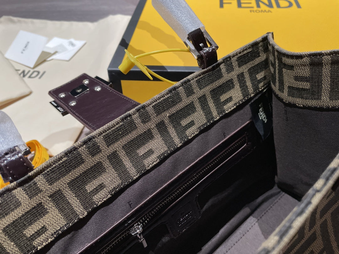 Fendi Vintage Zucca Monogram Canvas Underarm Baguette Bag