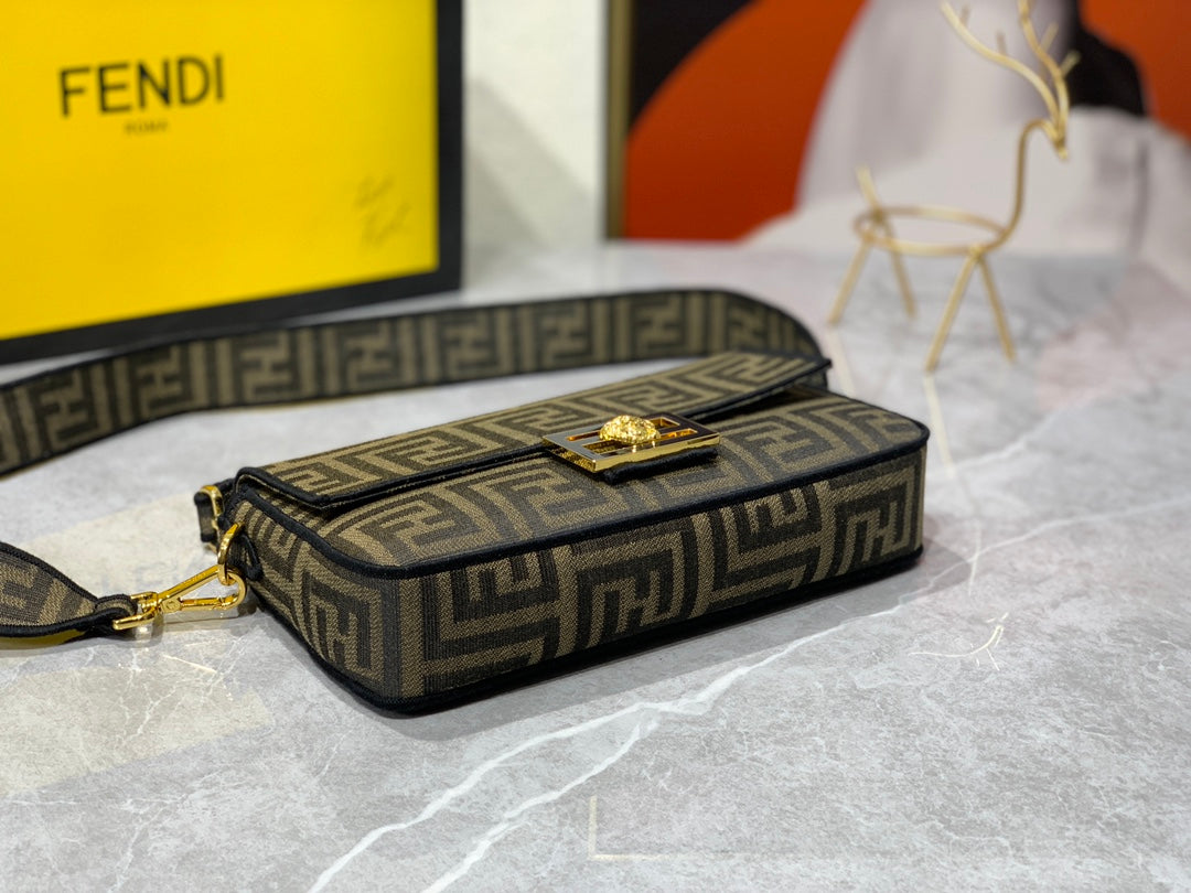 Fendi x Versace Fendace Baguette Bag - FF Monogram with Medusa Hardware