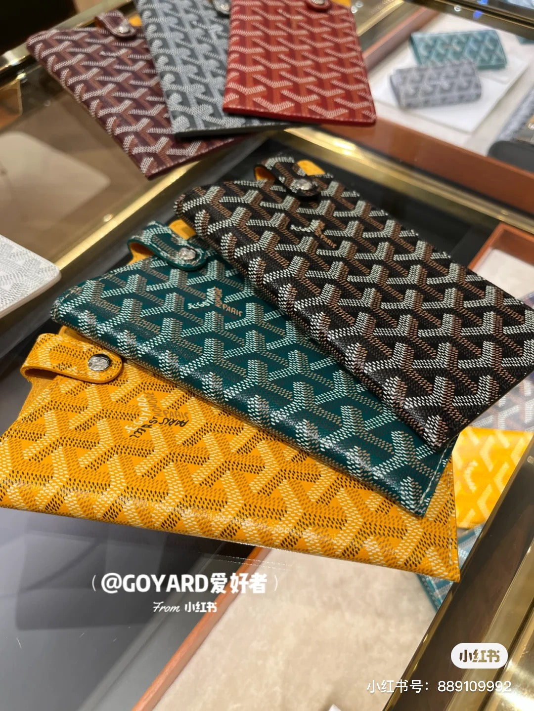Gogy Geometric Chevron Print Leather Glasses Case with Snap Closure