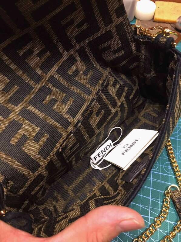 Fendi Vintage Zucca Canvas Mini Baguette Shoulder Bag - Brown Monogram