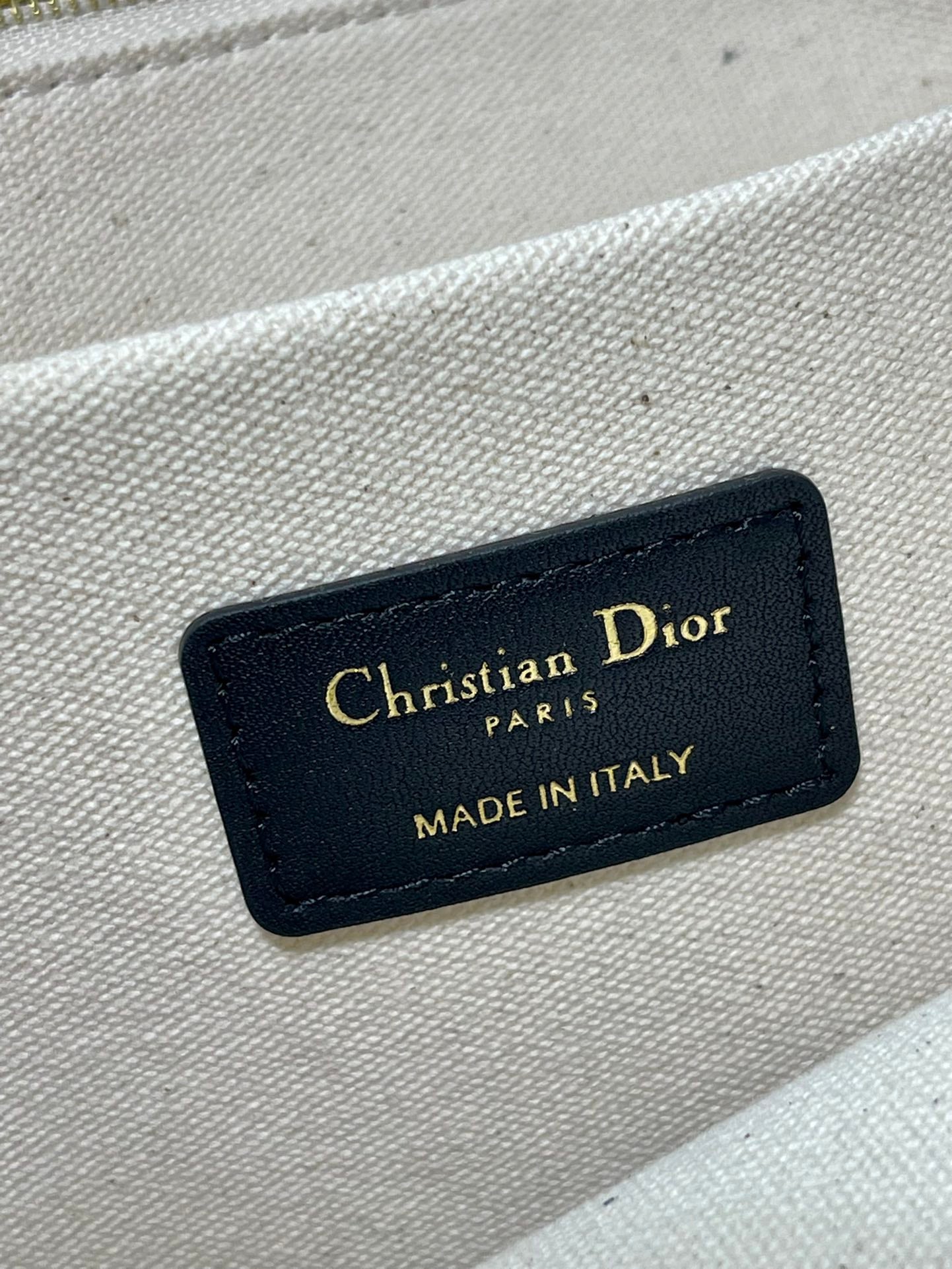 Christian Dior Large Book Tote Black Oblique Embossed Leather