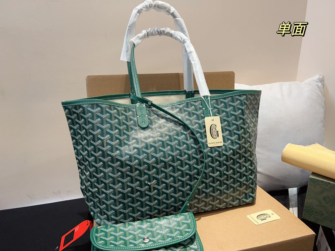 Gogy Classic Burgundy Chevron Tote Bag with Matching Pouch Canvas Handbag