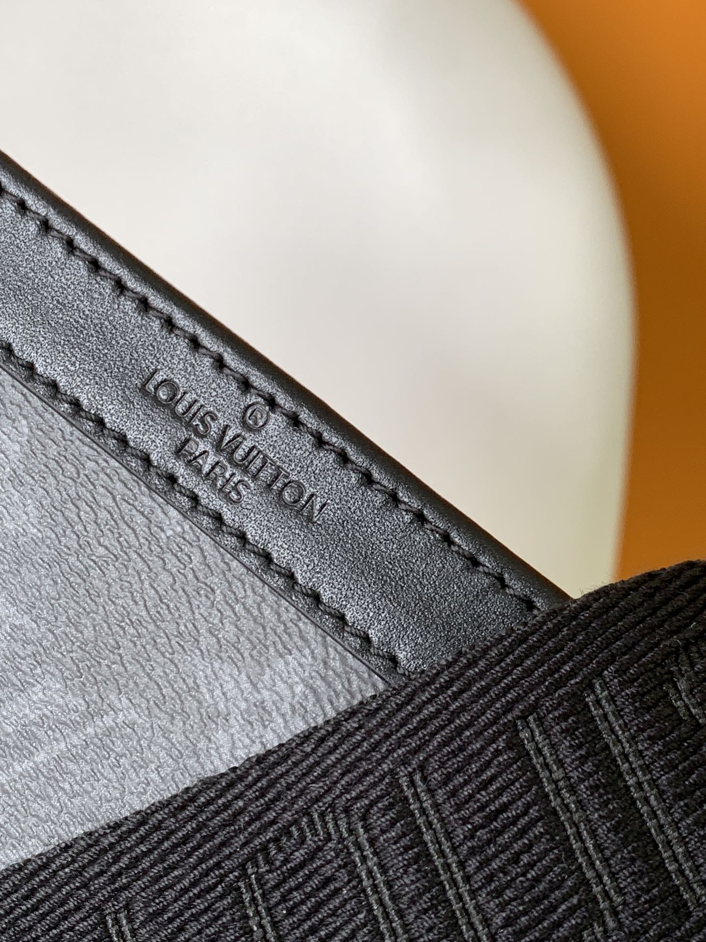 Louis Vuitton Modern Black Monogram Messenger Bag, Rectangular Crossbody Shoulder Bag