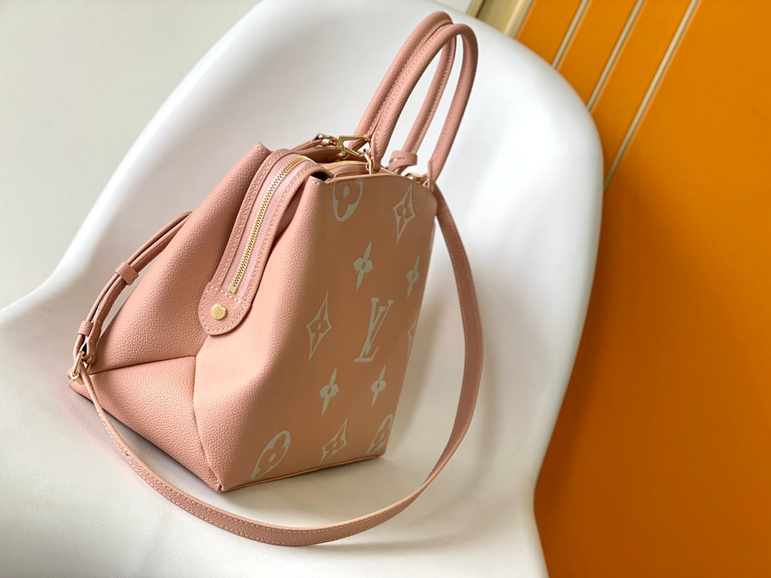Louis Vuitton Blush Pink Monogram Embossed Leather Top Handle Shoulder Bag