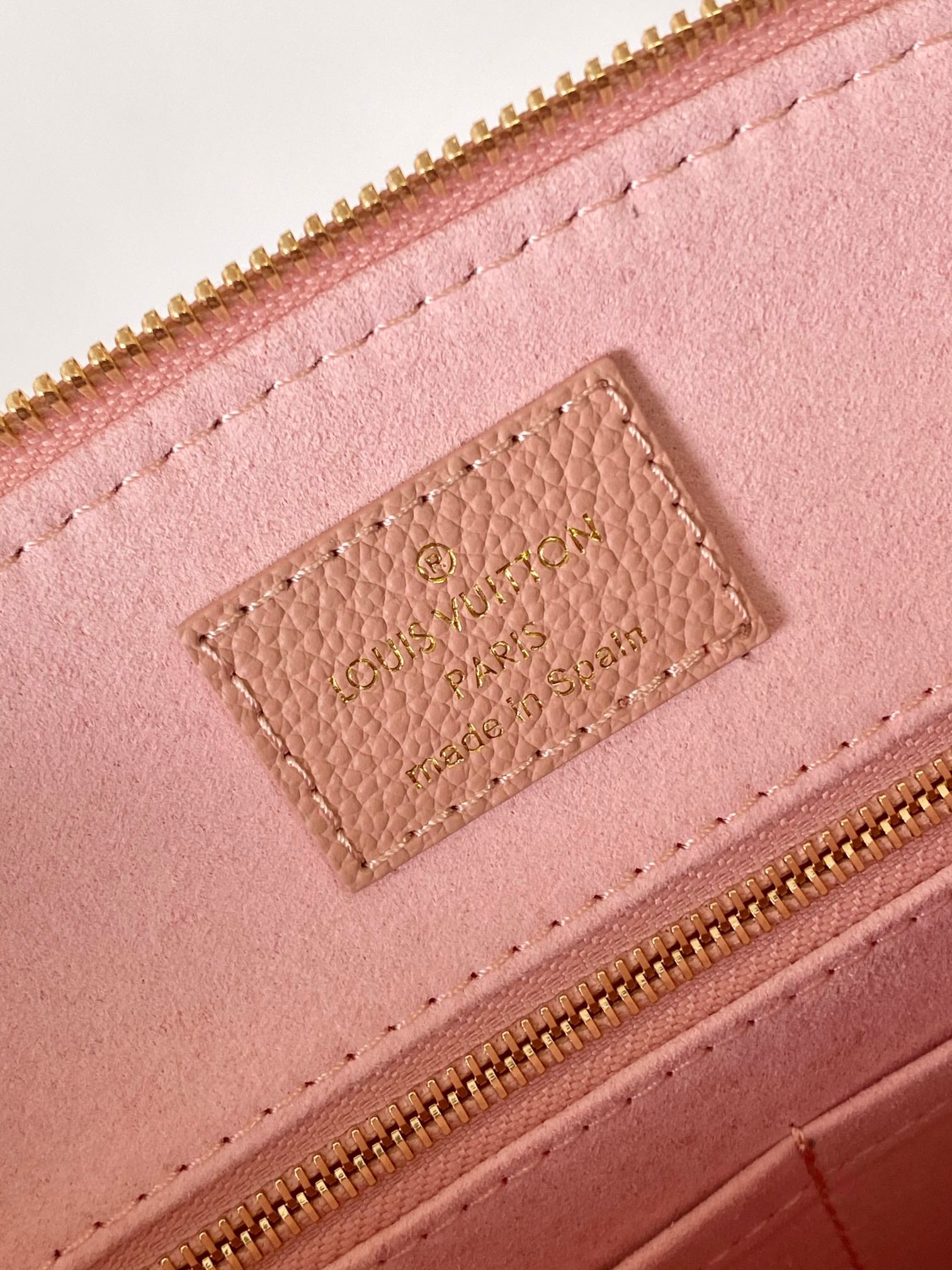 Louis Vuitton Blush Pink Monogram Embossed Leather Top Handle Shoulder Bag