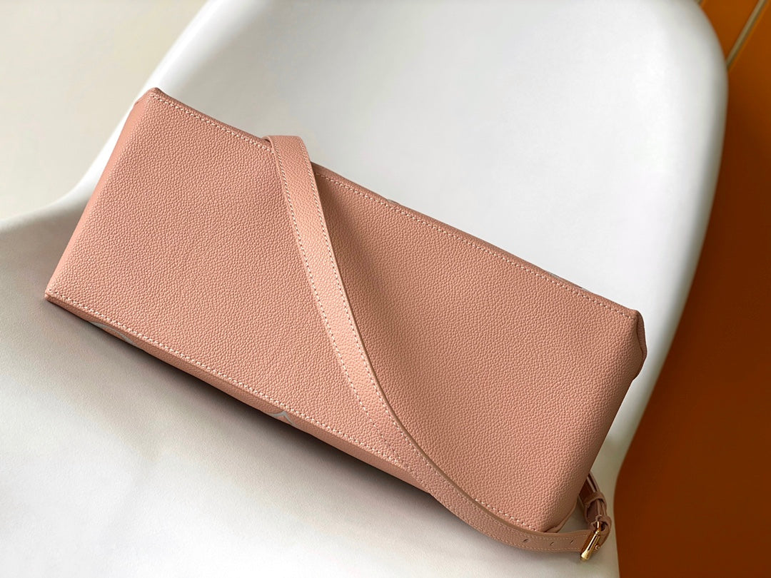 Louis Vuitton Blush Pink Monogram Embossed Leather Top Handle Shoulder Bag