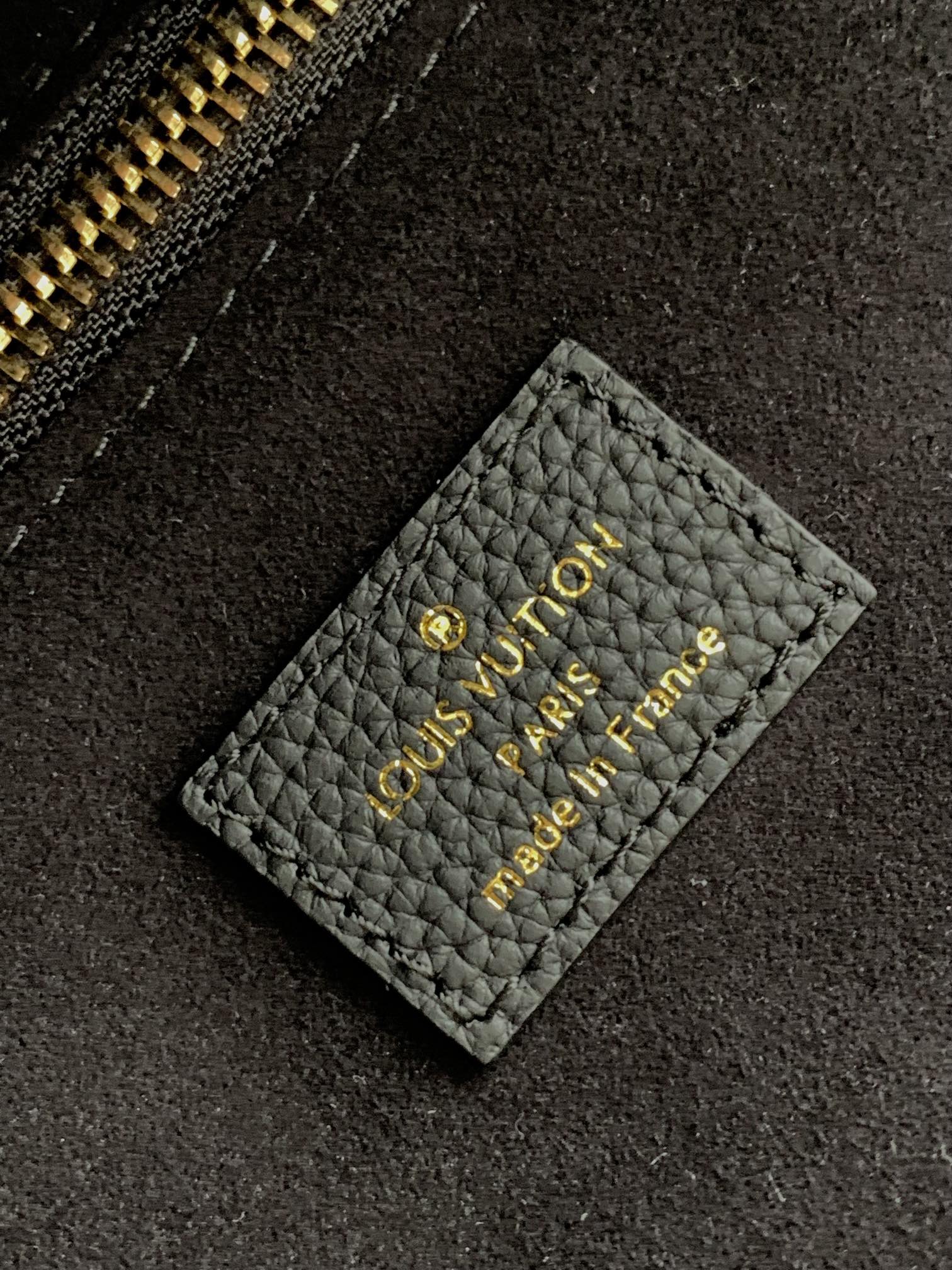 Louis Vuitton Classic Black Embossed Monogram Leather Tote Shoulder Bag