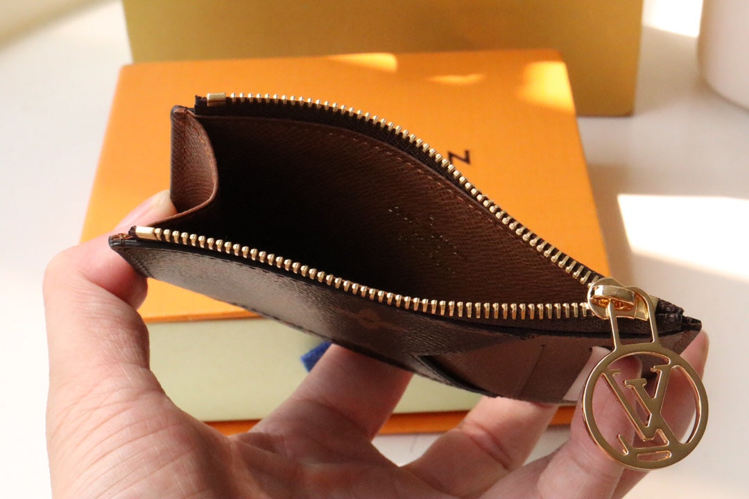Louis Vuitton Classic Brown Monogram Canvas Card Holder Slim Wallet
