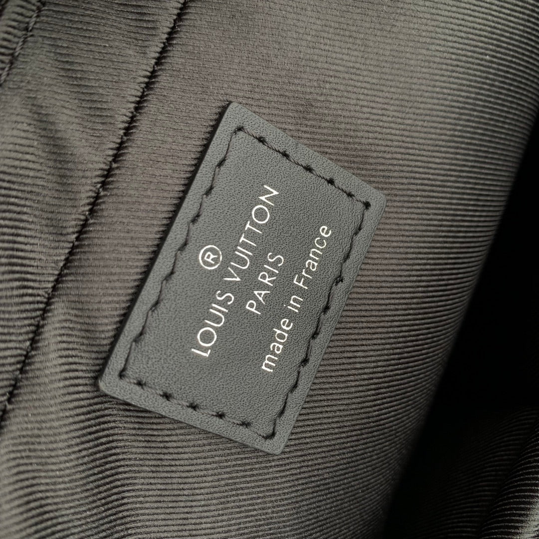 Louis Vuitton Men's Dark Grey Monogram Pattern Laptop Briefcase with Shoulder Strap