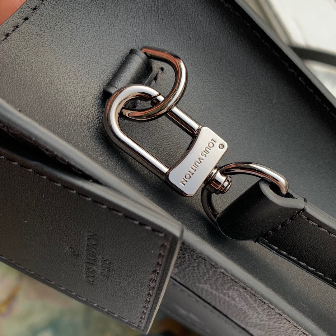 Louis Vuitton Black Monogram Mini Tote Bag with Adjustable Crossbody Strap