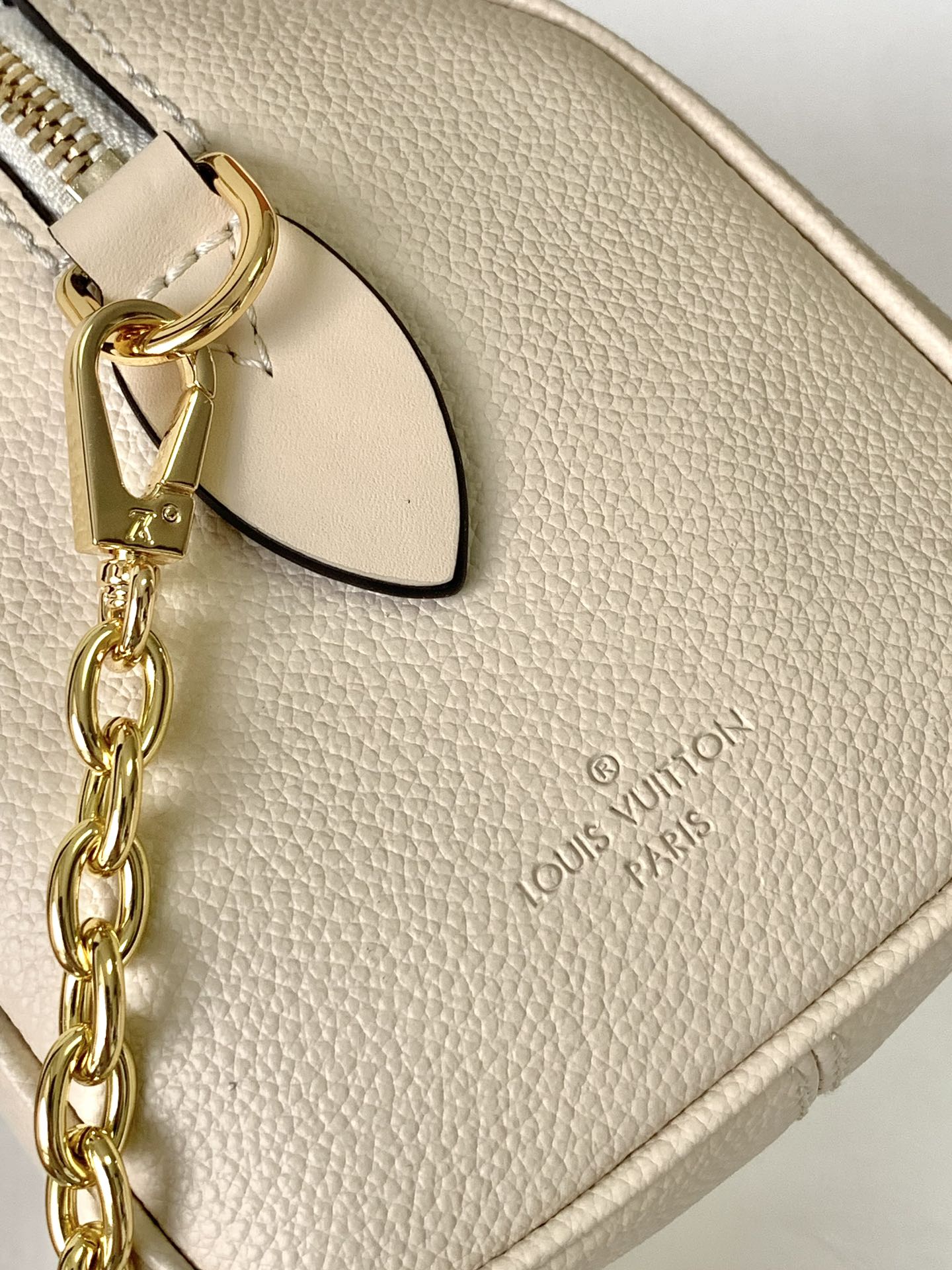 Louis Vuitton Beige Embossed Monogram Leather Crossbody Boston Bag