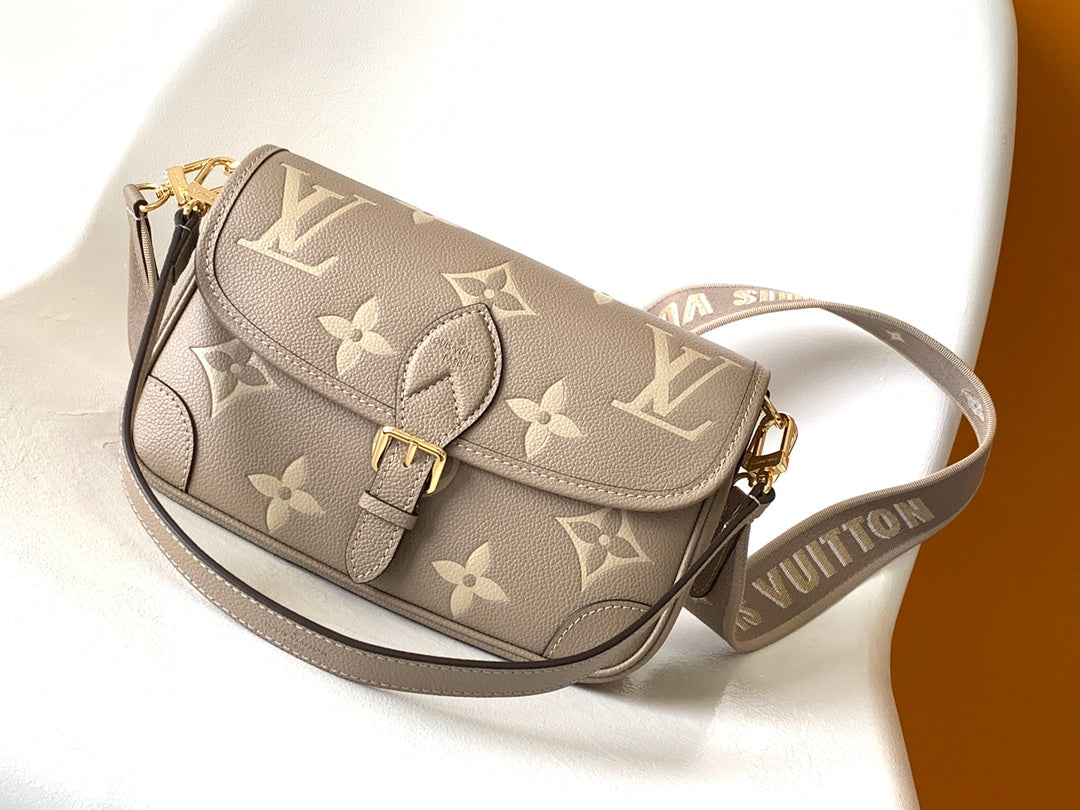Louis Vuitton Taupe Monogram Leather Shoulder Bag with Detachable Strap