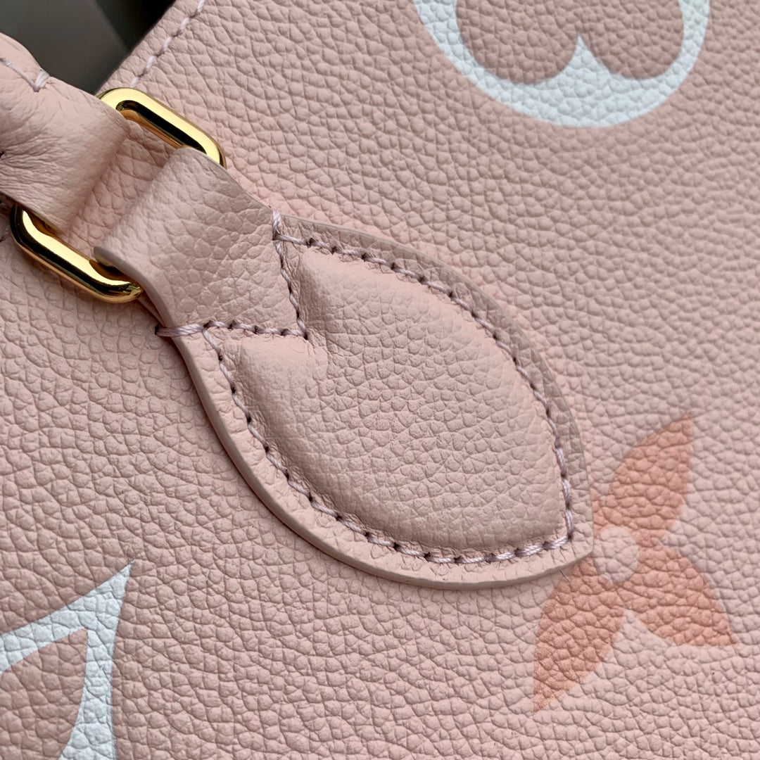 Louis Vuitton Elegant Pastel Pink Monogram Pattern Top Handle Tote Bag