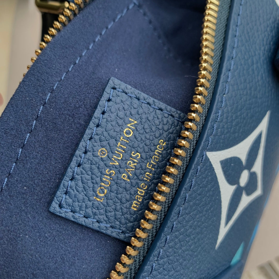 Louis Vuitton Blue Monogram Print Mini Duffle Bag with Top Handles