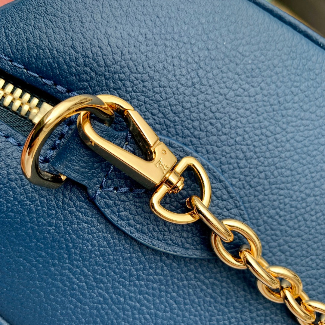 Louis Vuitton Blue Monogram Print Mini Duffle Bag with Top Handles