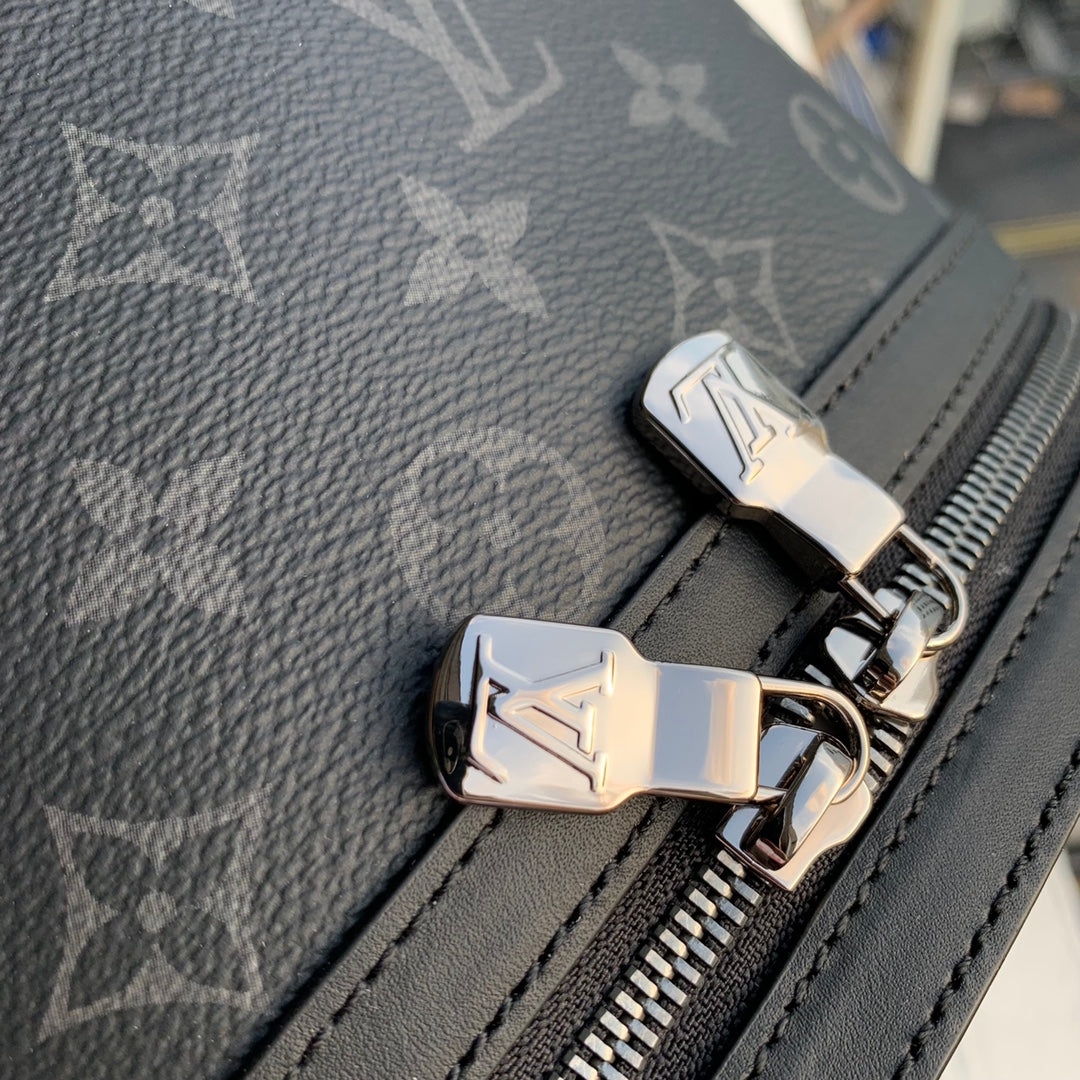 Louis Vuitton Classic Dark Grey Monogram Pattern Unisex Travel Backpack