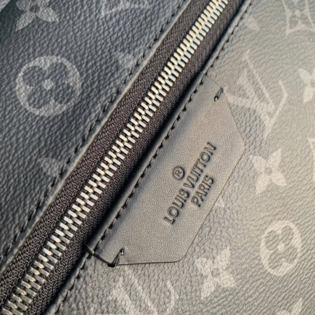 Louis Vuitton Classic Dark Grey Monogram Pattern Unisex Travel Backpack