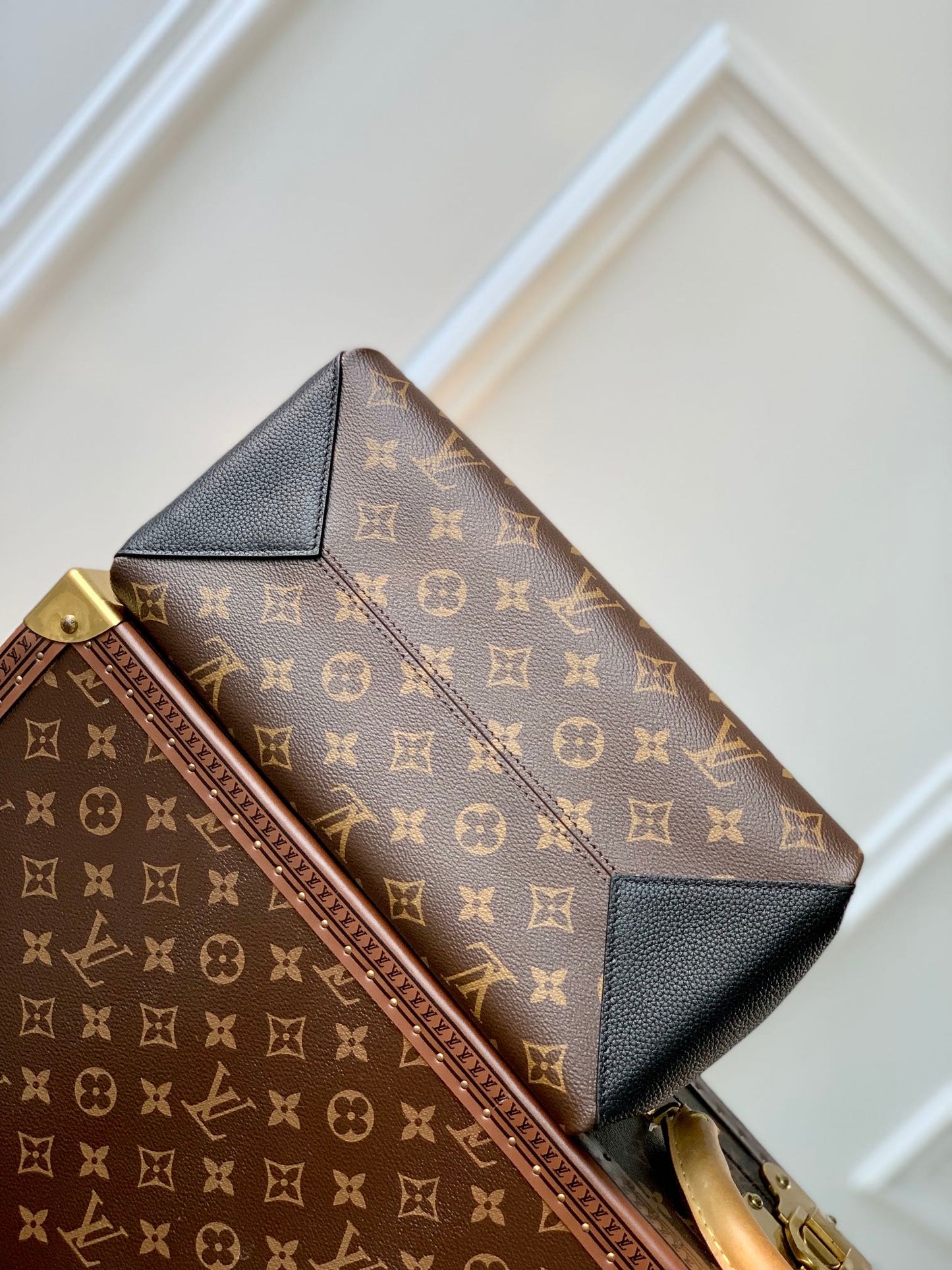 Louis Vuitton Vaugirard Monogram Canvas Leather Handbag - Creme &amp; Caramel
