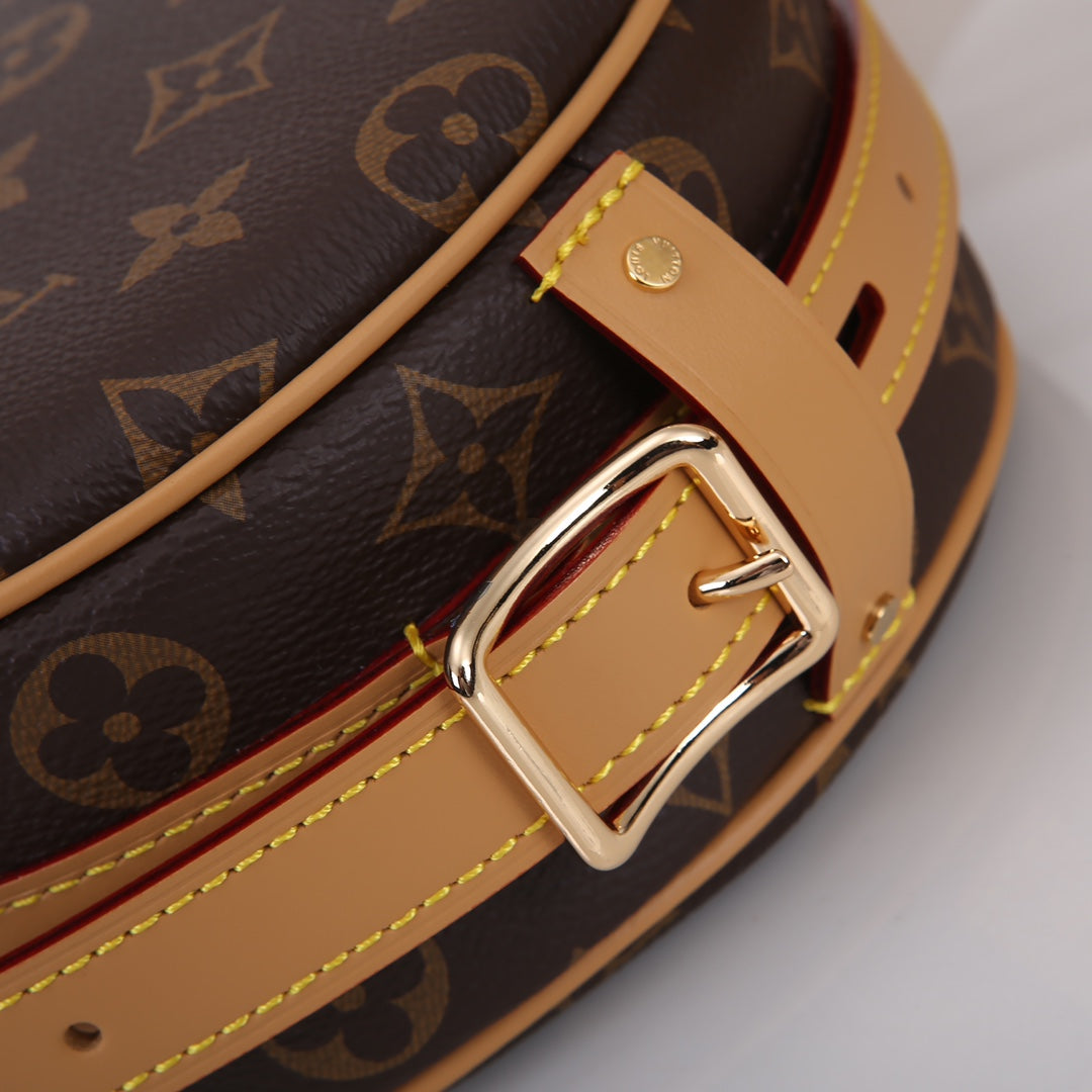 Louis Vuitton Vintage Brown Monogram Round Crossbody Shoulder Bag