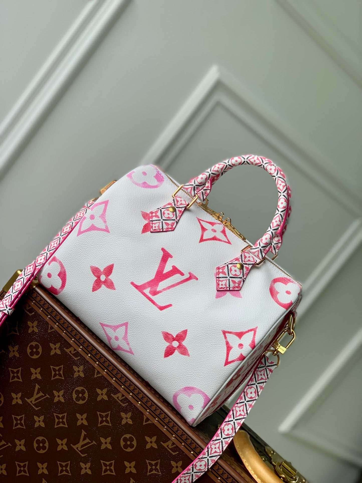 Louis Vuitton Speedy Bandoulière 25 Monogram Giant By The Pool Pink