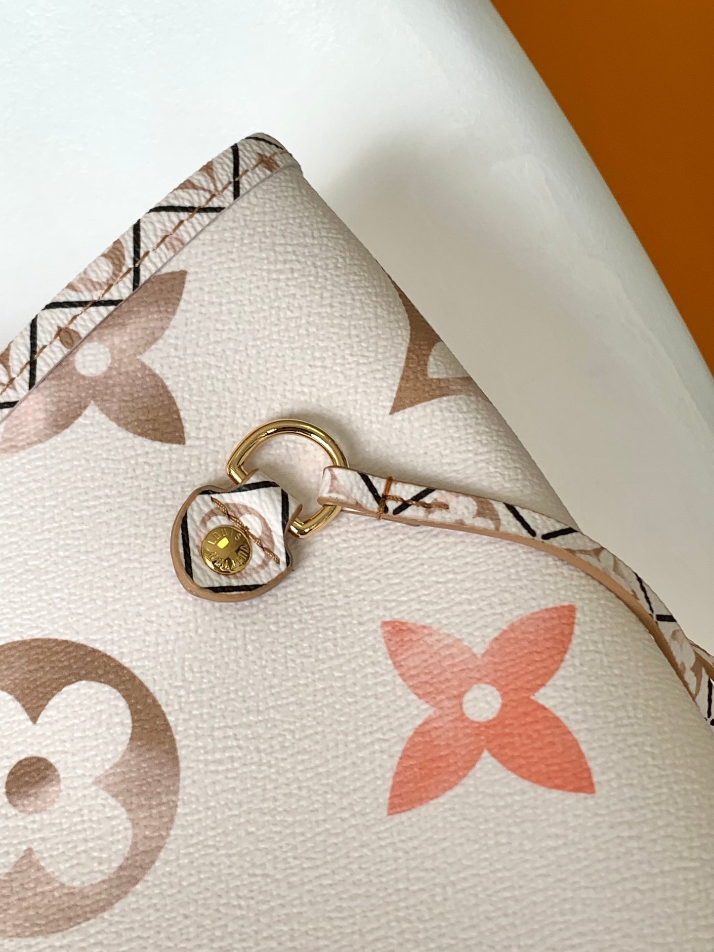 Louis Vuitton Classic Pastel Monogram Pattern Canvas Tote Shoulder Bag
