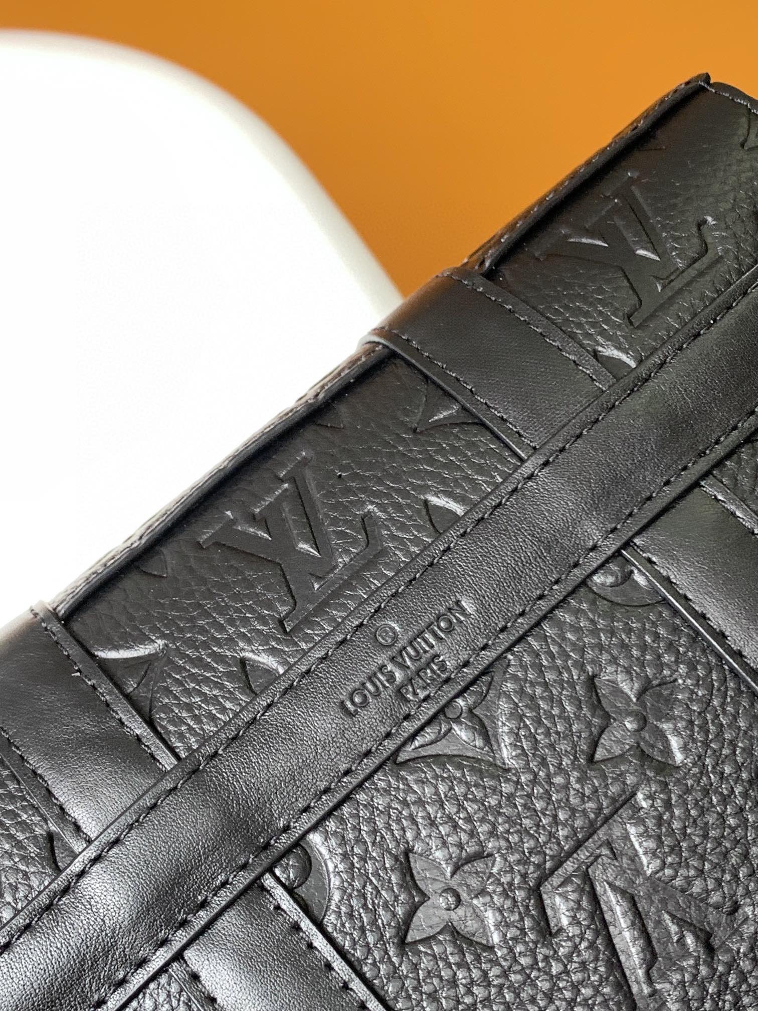 Louis Vuitton Black Structured Monogram Crossbody Bag with Adjustable Belt Strap