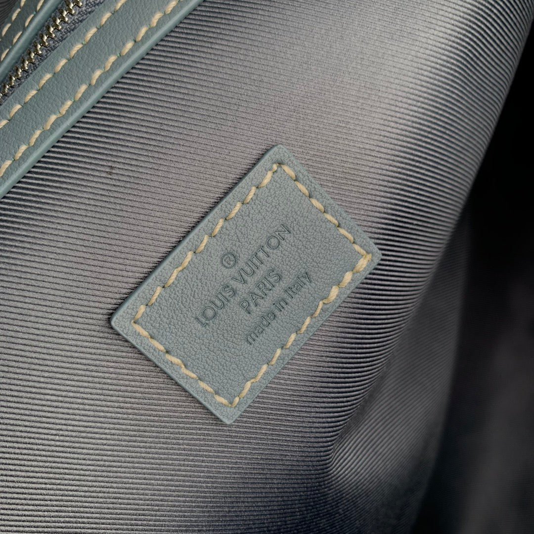 Louis Vuitton Teal Embossed Monogram Travel Duffle Bag with Shoulder Strap