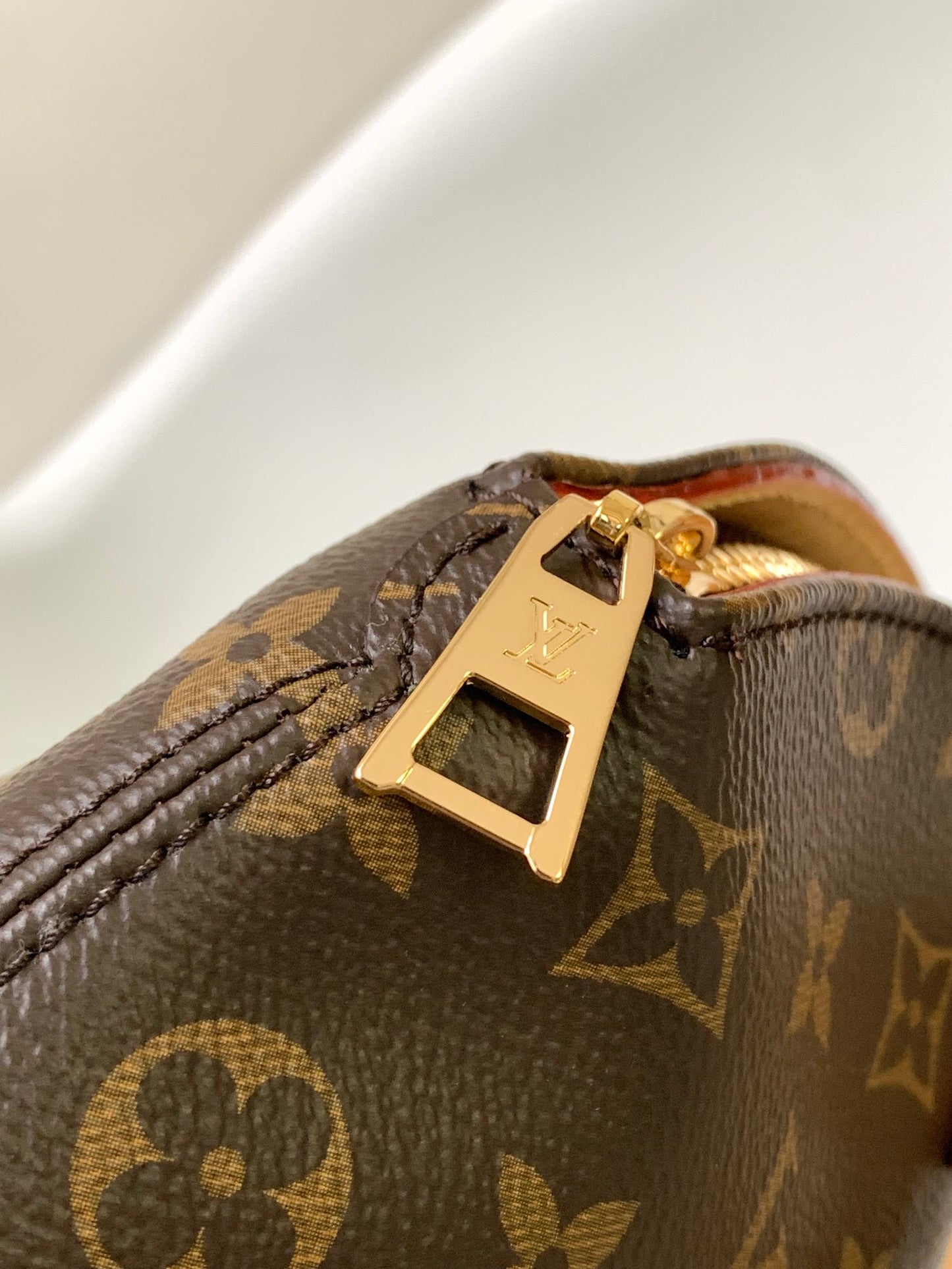 Louis Vuitton Vintage Monogram Canvas Curved Top Handle Dome Handbag