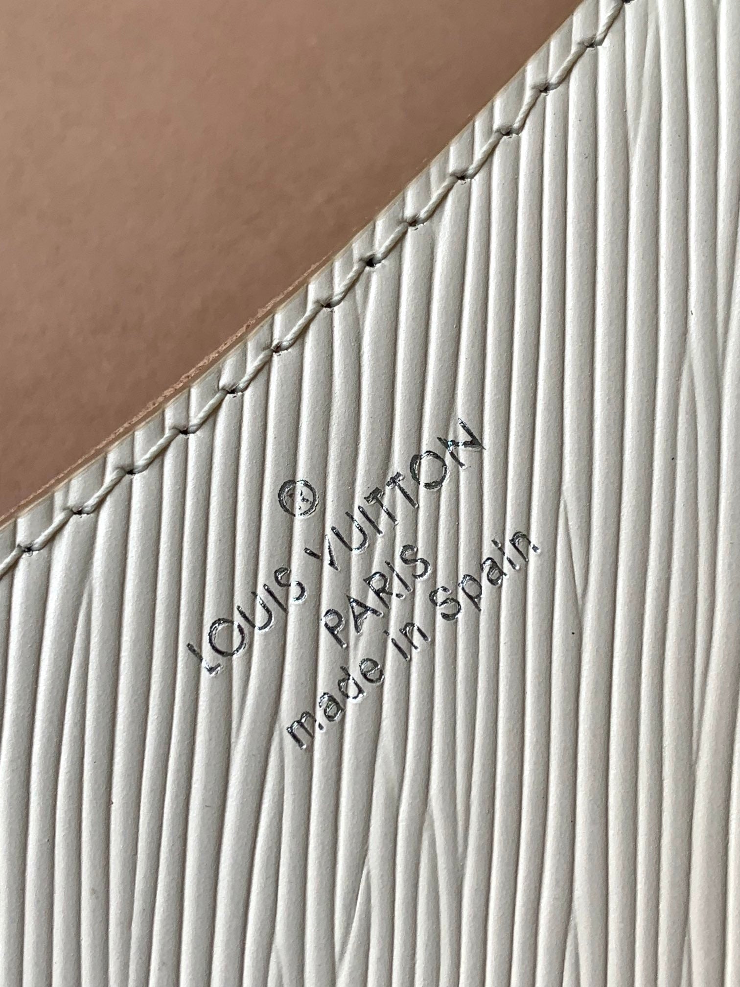 Louis Vuitton Elegant Nude Pink Leather Flap Shoulder Bag for Women
