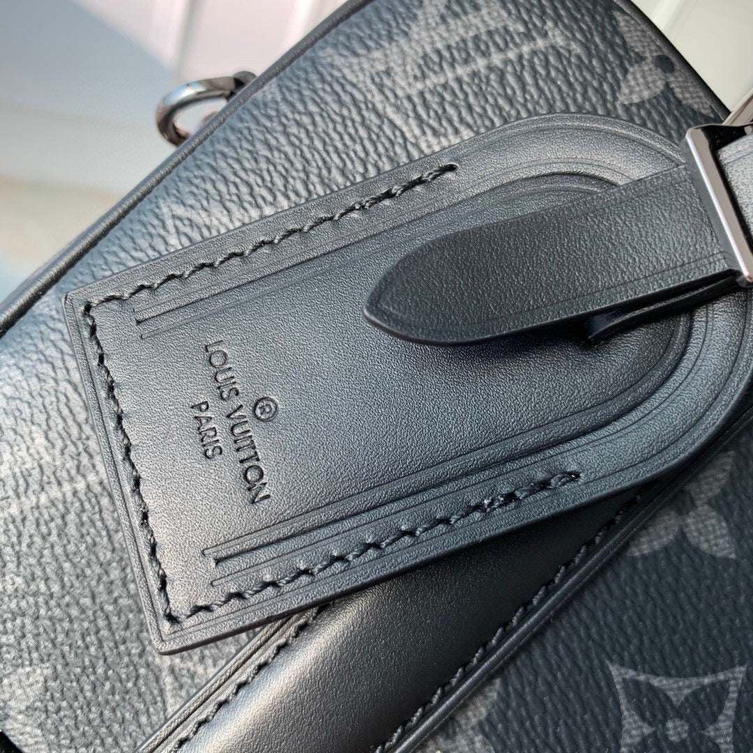 Louis Vuitton Designer Black Monogram Mini Crossbody Bag with Top Handle