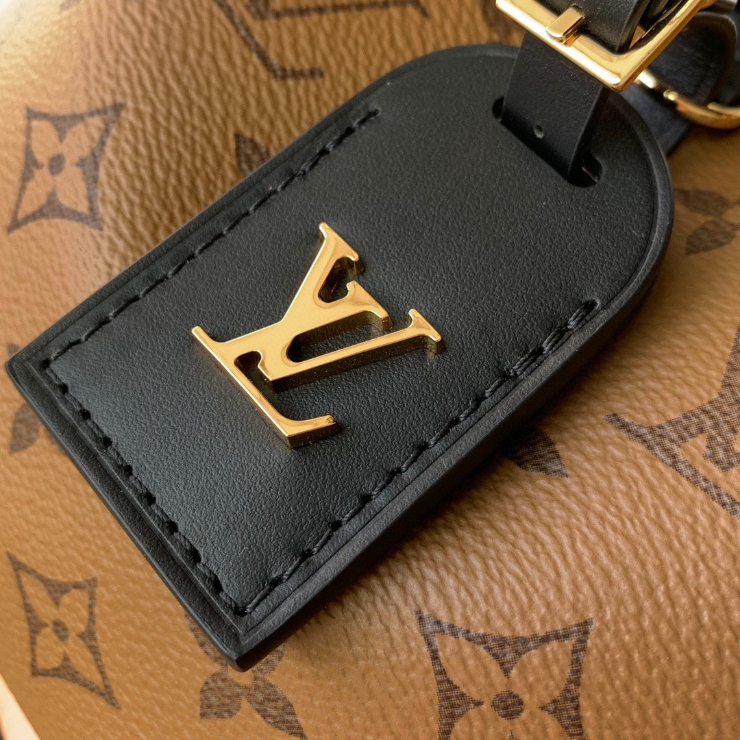Louis Vuitton Brown Monogram Asymmetric Triangle Top Handle Leather Bag