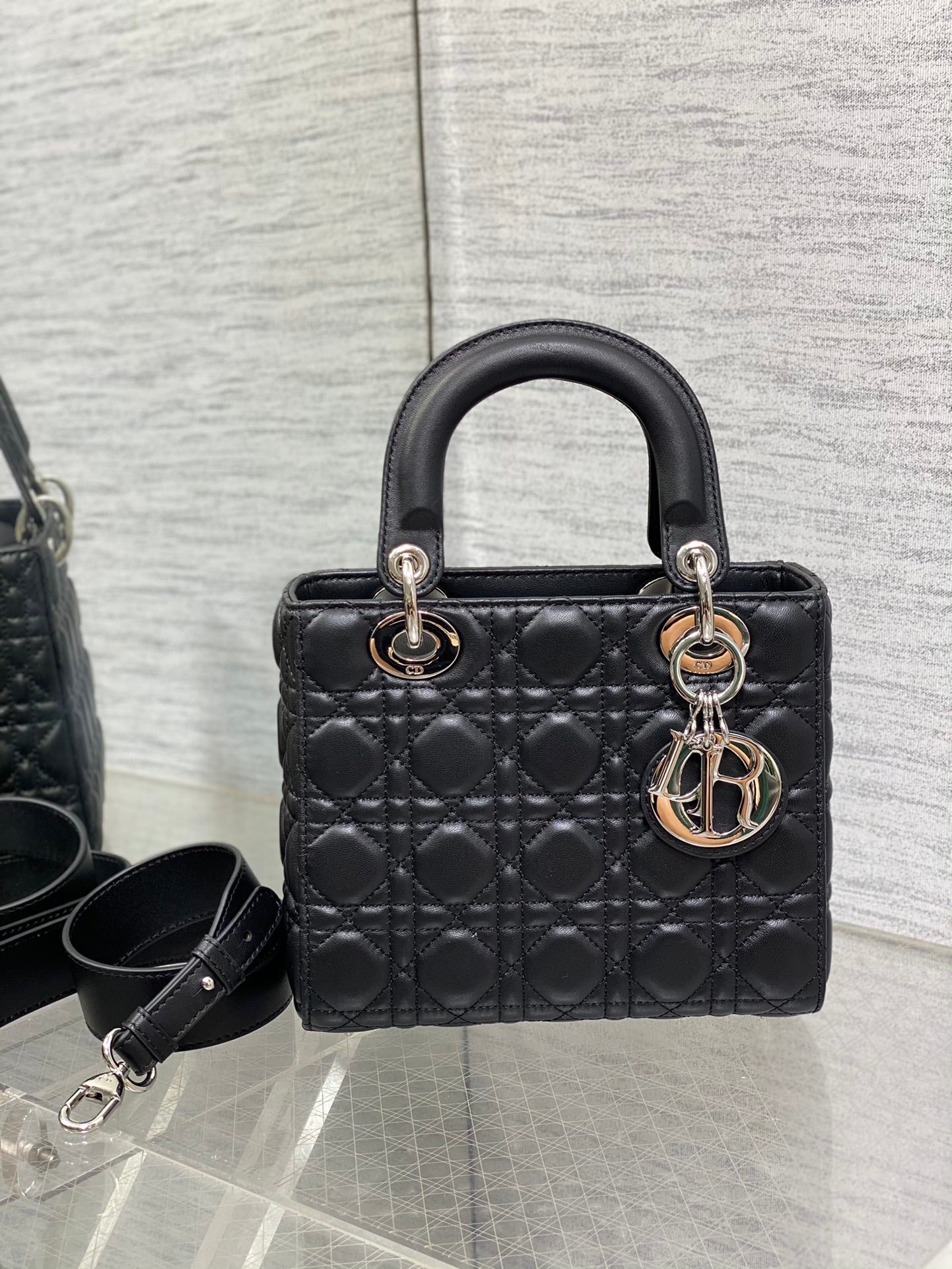 Christian Dior Lady Dior My ABCDior Bag Black Cannage Lambskin Mini