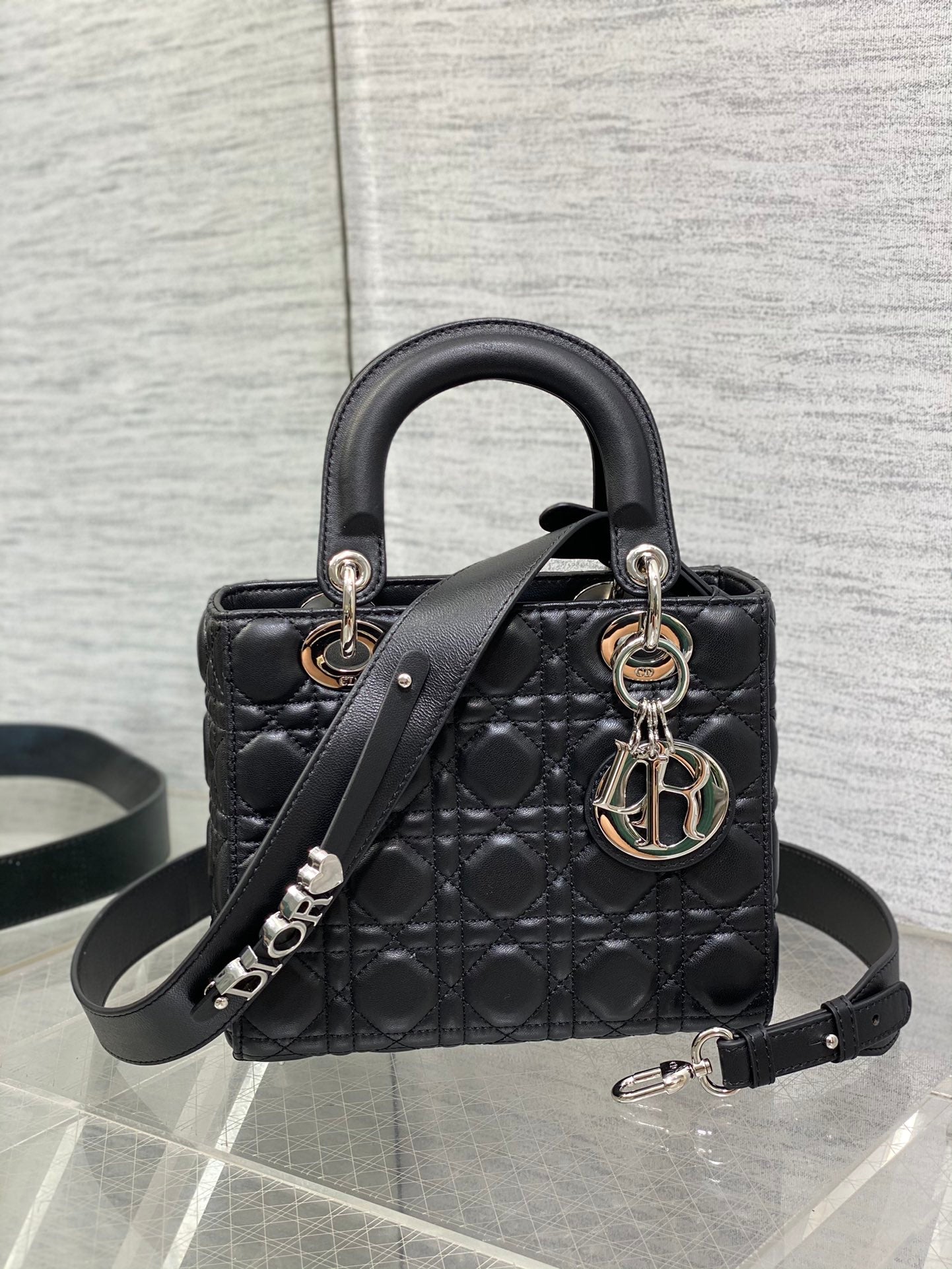 Christian Dior Small Lady Dior My ABCDior Bag - Black Cannage Lambskin