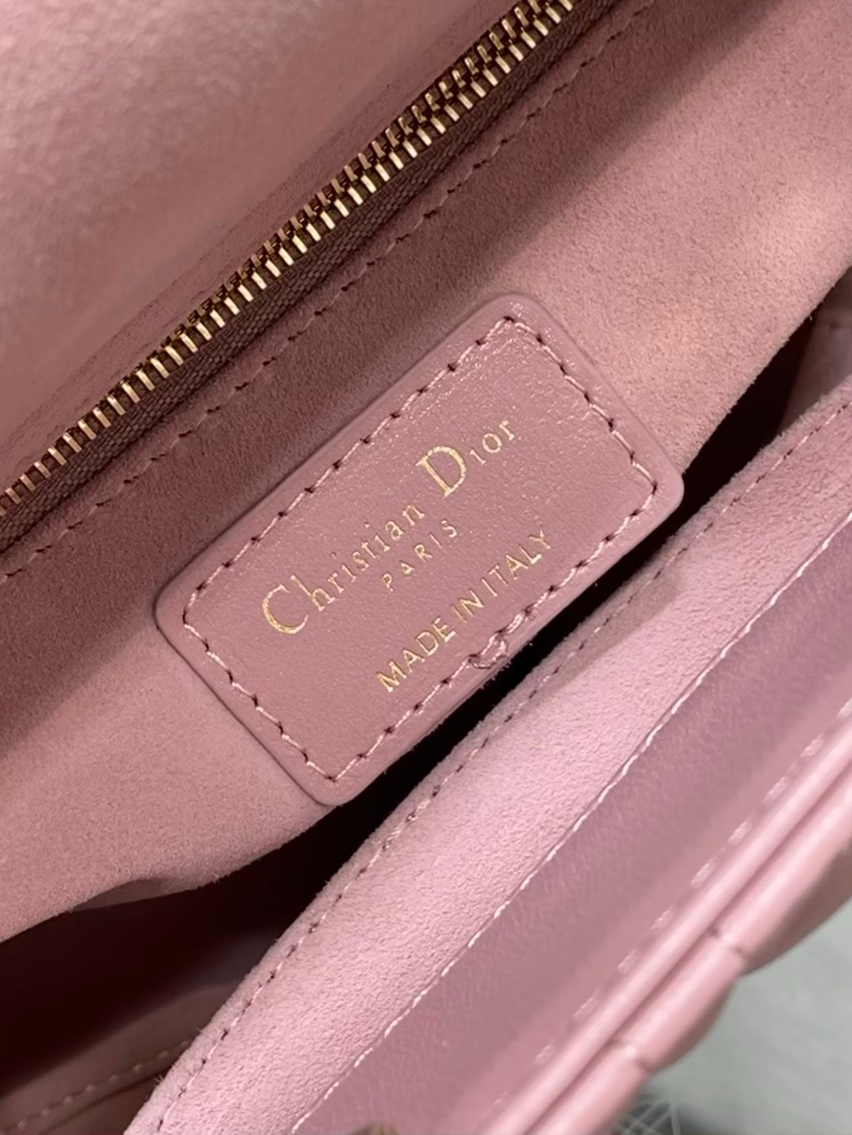 Dior Elegant Pink Quilted Leather Top Handle Handbag with Shoulder Strap