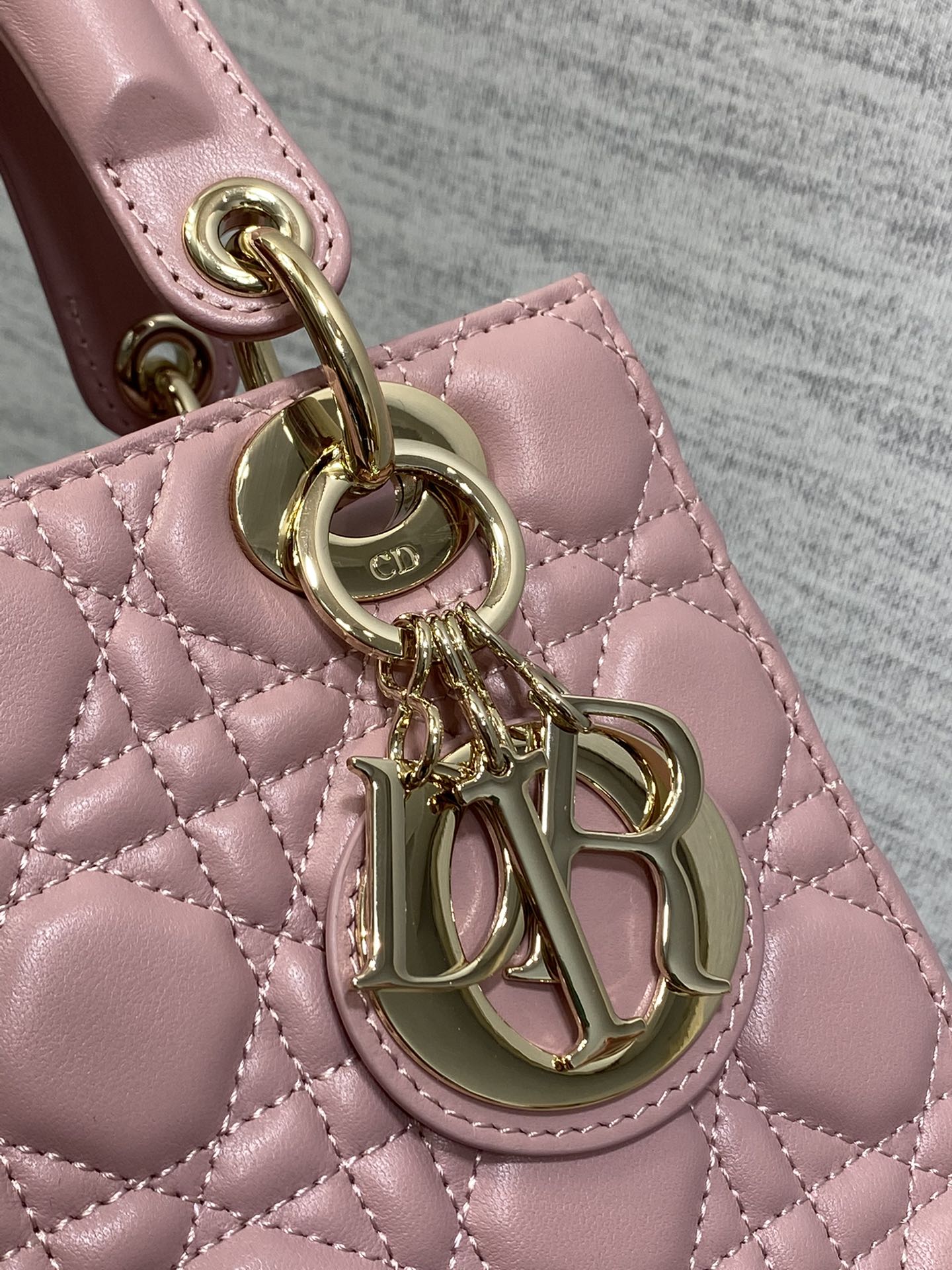 Lady Dior My ABCDior Small Bag - Pink Cannage Lambskin