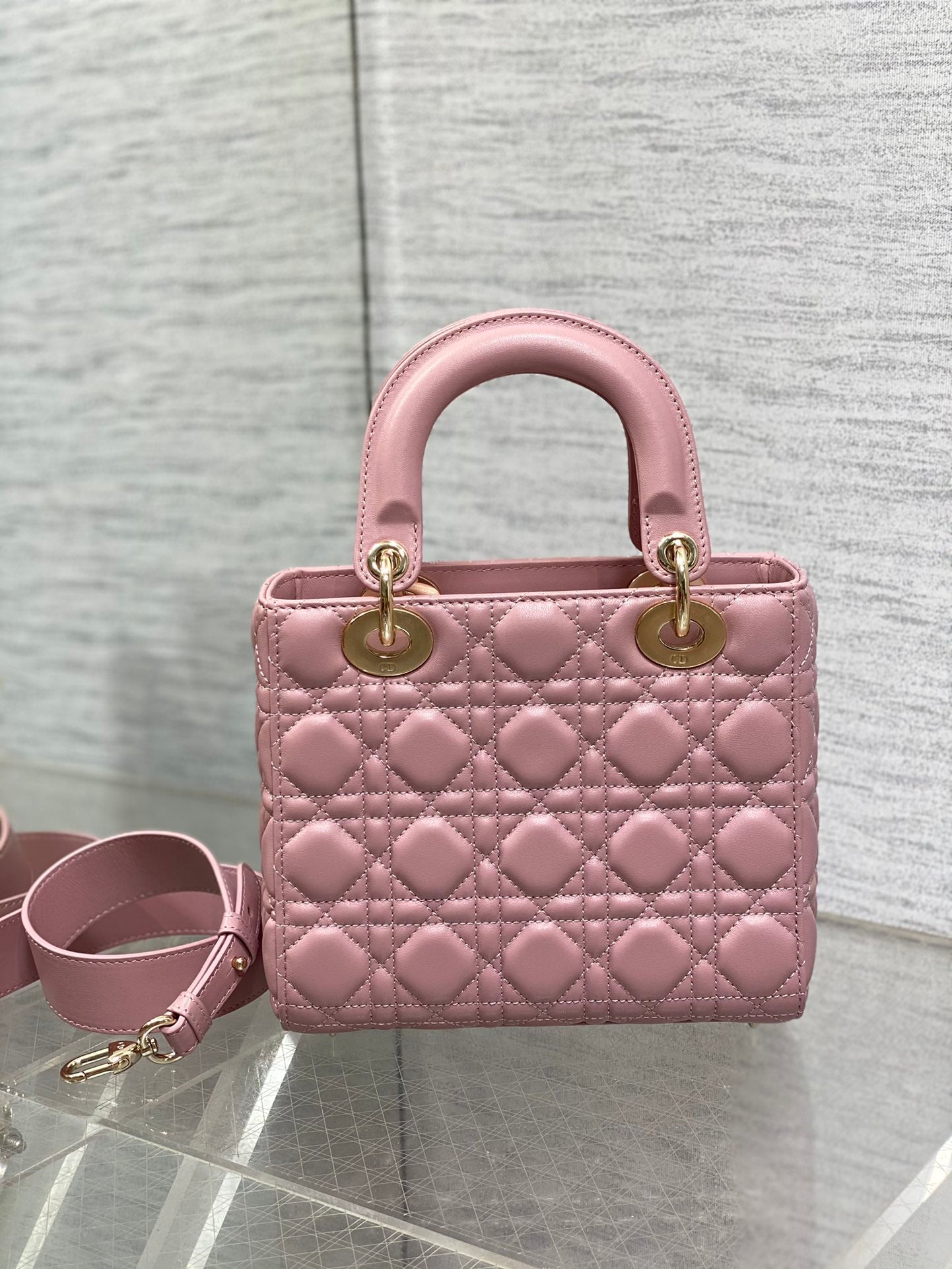 Christian Dior Lady Dior My ABCDior Bag Pink Cannage Lambskin