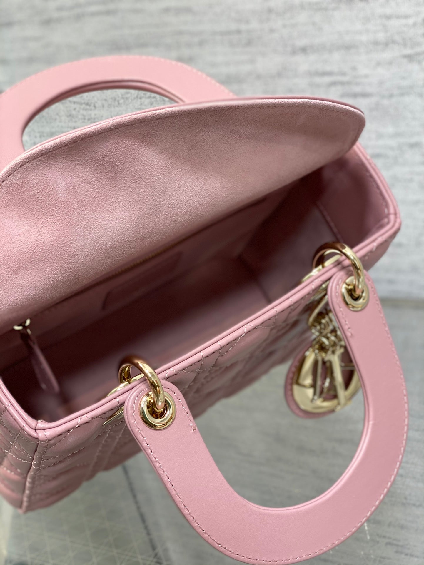 Christian Dior Lady Dior My ABCDior Bag Pink Cannage Lambskin