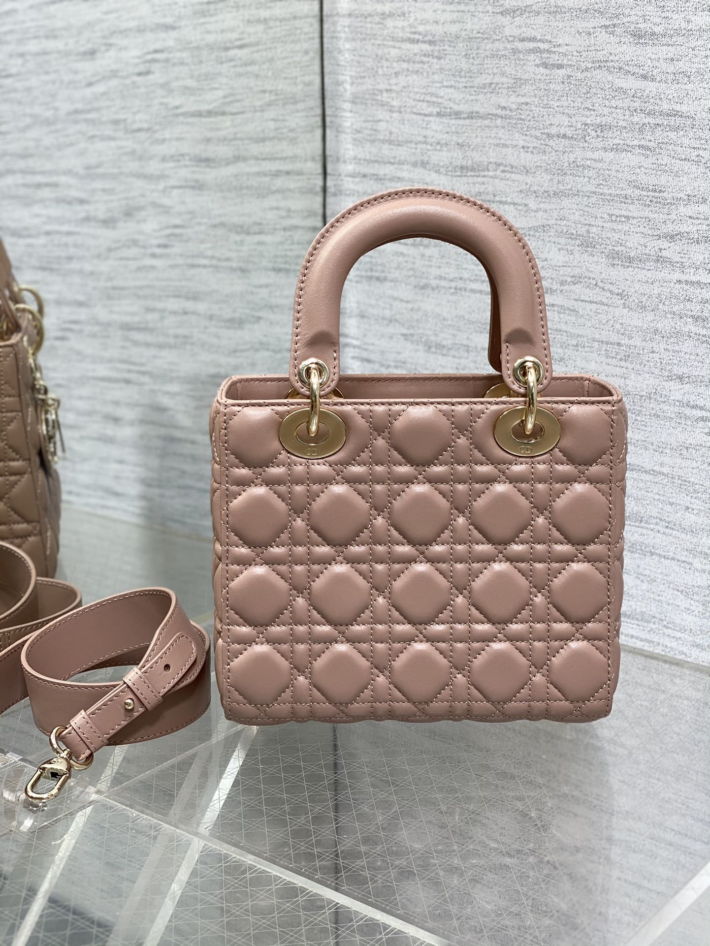 Lady Dior My ABC Dior Small Bag - Blush Pink Cannage Lambskin